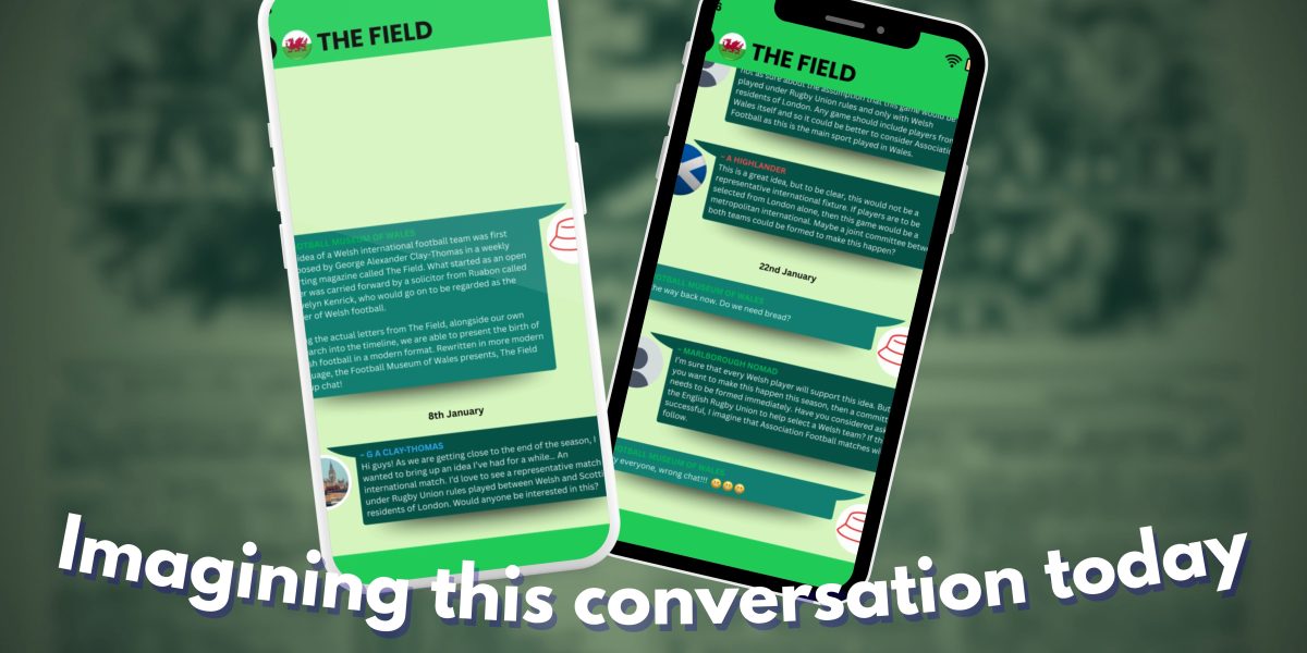 two phone screens showing a conversation