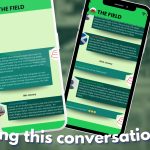 two phone screens showing a conversation